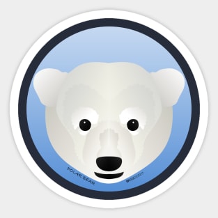 Baby Polar Bear Face Sticker